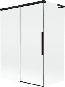 Mexen Rox L fürdőkád paraván, 2-szárnyú tolóajtós, 120 + 70 x 150 cm, átlátszó, fekete - 8C9L-120-070-70-00