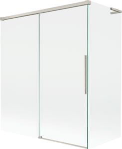 Mexen Rox L fürdőkádparaván, 2-szárnyú tolóajtó, 140 + 70 x 150 cm, átlátszó, matt nikkel - 8C9L-140-070-97-00