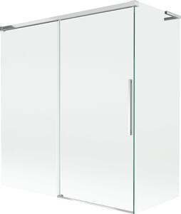 Mexen Rox L kádparaván, 2-szárnyú toló, 150 + 70 x 150 cm, átlátszó, króm - 8C9L-150-070-01-00