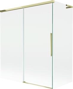 Mexen Rox L kádparaván 2 szárnyú tolóajtós 140 + 70 x 150 cm, átlátszó, arany - 8C9L-140-070-50-00