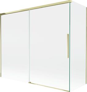 Mexen Rox 2-szárnyas toló kádparaván 180 + 80 x 150 cm, átlátszó, arany - 8C9-180-080-50-00