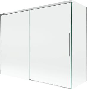 Mexen Rox fürdőkád paraván, 2-szárnyú toló, 190 + 80 x 150 cm, átlátszó, króm - 8C9-190-080-01-00