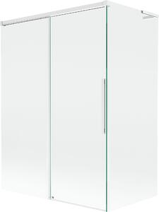 Mexen Rox L fürdőkád paraván, 2 szárnyú tolóajtó 120 + 70 x 150 cm, átlátszó, fehér - 8C9L-120-070-20-00