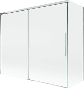 Mexen Rox kétszárnyas, 180 + 90 x 150 cm méretű átlátszó, króm kádparaván, 8C9-180-090-01-00