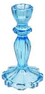 Kék magas üveg gyertyatartó - Rex London