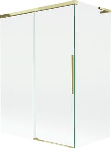 Mexen Rox L kádparaván, 2-szárnyú, toló, 120 + 70 x 150 cm, átlátszó, arany - 8C9L-120-070-50-00