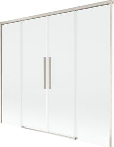 Mexen Rox 2-szárnyú eltolható kádparaván 180 x 150 cm, átlátszó, matt nikkel - 8C9-180-002-97-00