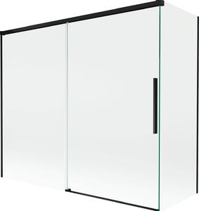 Mexen Rox kétszárnyú toló fürdőkádkabin 180 + 80 x 150 cm, átlátszó, fekete - 8C9-180-080-70-00