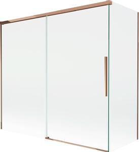 Mexen Rox 2-szárnyú tolható fürdőszobai paraván 170 + 70 x 150 cm, átlátszó, rózsaarany - 8C9-170-070-60-00