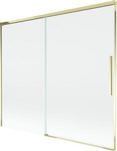 Mexen Rox 2-szárnyú csúsztatható fürdőkád-paraván 180 x 150 cm, átlátszó, aranyszínű - 8C9-180-001-50-00