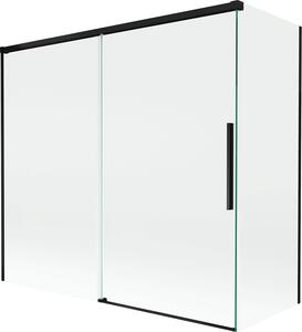 Mexen Rox 2-szárnyas kádparaván 170 + 70 x 150 cm, átlátszó, fekete - 8C9-170-070-70-00