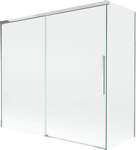 Mexen Rox 2-szárnyú, kihúzható fürdőszobai paraván 170 + 70 x 150 cm, átlátszó, króm - 8C9-170-070-01-00