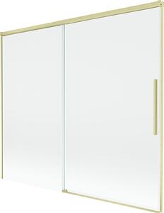 Mexen Rox 2-szárnyú, tolóajtós kádparaván 180 x 150 cm, átlátszó, arany szálcsiszolt - 8C9-180-001-55-00