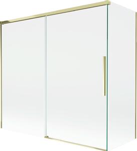 Mexen Rox kétszárnyú, toló rendszerű kádparaván, 170 + 80 x 150 cm, átlátszó, arany - 8C9-170-080-50-00