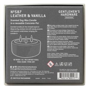 Illatos szójaviasz gyertya égési idő 40 ó Leather & Vanilla – Gentlemen's Hardware