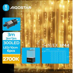 Aigostar B.V. Aigostar - LED Karácsonyi kültéri lánc 300xLED/8 funkció 6x3m IP44 meleg fehér AI0458