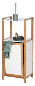 Finja fürdőszobai bambusz tárolószekrény, beépített szennyestartó kosárral - Wenko