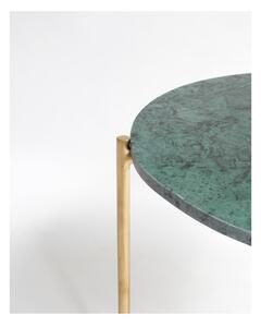 Zöld-aranyszínű márvány kerek dohányzóasztal ø 50 cm Morgans – Really Nice Things