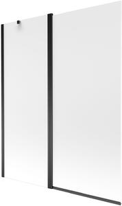 Mexen Flip 2 szárnyú kádparaván 140 x 150 cm, deres, fekete - 894-140-101-70-30