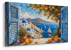 Kép santorini partja narancsokkal
