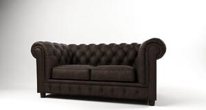 Sötétbarna bársony kanapé 178 cm Cambridge – Ropez