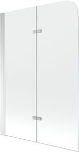 Mexen Felix 2-szárnyú kádparaván 80 x 140 cm, átlátszó, króm - 890-080-002-01-00