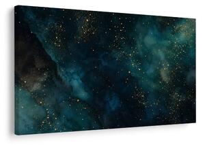 Kép türkiz galaxis aranyló részletekkel