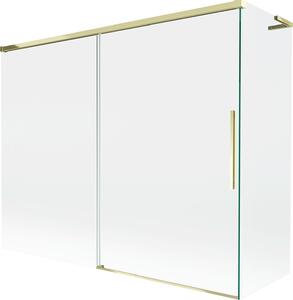 Mexen Rox L kétajtós kádparaván 190 + 80 x 150 cm, átlátszó, arany - 8C9L-190-080-50-00