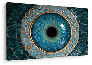 Kép türkiz szem aranyban