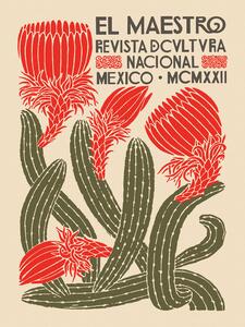 Reprodukció El Maestro Magazine Cover No.4 (Mexican Art / Cactus), (30 x 40 cm)