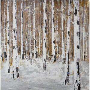Kézzel festett kép 70x70 cm Birch Wood – Wallity