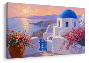 Kép santorini partja naplementében