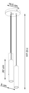 Fehér függőlámpa ø 6 cm Castro – Nice Lamps