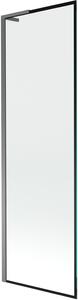 Mexen Next L 1-szárnyú kádparaván 60 x 150 cm, fekete keret, gun metal - 895-060-000-03-70-95