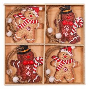 Karácsonyi fa díszek készlete GINGERBREAD, 12 db