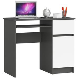 PIKSEL számítógép asztal, jobb, szürke/fehér