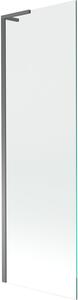 Mexen Next L fürdőkád paraván 1-szárnyú 60 x 150 cm, átlátszó, gun metal - 895-060-000-03-00-95