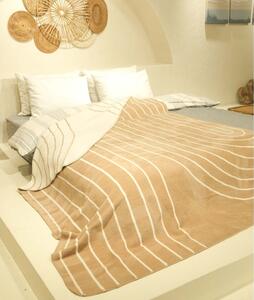 Bézs-fehér ágytakaró franciaágyra 200x220 cm Twin – Oyo Concept