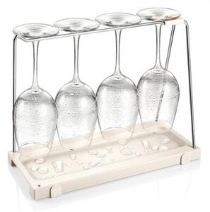 Tescoma Borospohár tartó FlexiSPACE, 33 x 14,8 cm,csepegtető tálcával