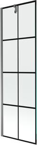Mexen Next fürdőkádparaván 60 x 150 cm, fekete rács, gun metal - 895-060-000-00-77-95
