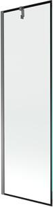 Mexen Next 1-szárnyú kádparaván, 60 x 150 cm, fekete keret, gun metal - 895-060-000-00-70-95