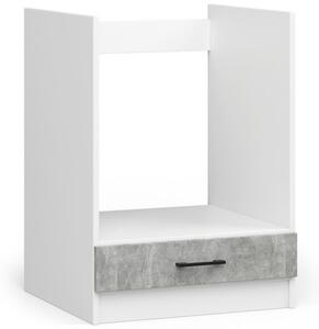 Konyhaszekrény OLIVIA S60KU - fehér/beton