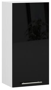 Konyhaszekrény OLIVIA W40 H720 - fehér/fekete fényű