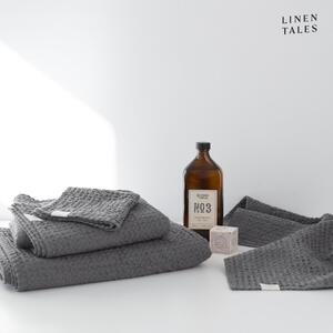 Sötétszürke törölköző és fürdőlepedő készlet 3 db-os Honeycomb – Linen Tales