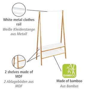 Fehér-natúr színű bambusz ruhatartó állvány Finja – Wenko