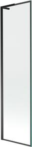 Mexen Next L fürdőkád paraván, 1-szárnyú 50 x 150 cm, fekete keret, fekete - 895-050-000-03-70-70