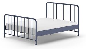 Kék fém egyszemélyes ágy ágyráccsal 160x200 cm BRONXX – Vipack