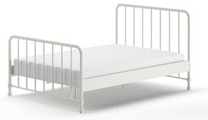 Fehér fém egyszemélyes ágy ágyráccsal 140x200 cm BRONXX – Vipack