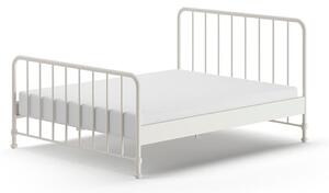 Fehér fém egyszemélyes ágy ágyráccsal 160x200 cm BRONXX – Vipack