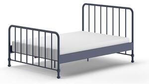 Kék fém egyszemélyes ágy ágyráccsal 140x200 cm BRONXX – Vipack